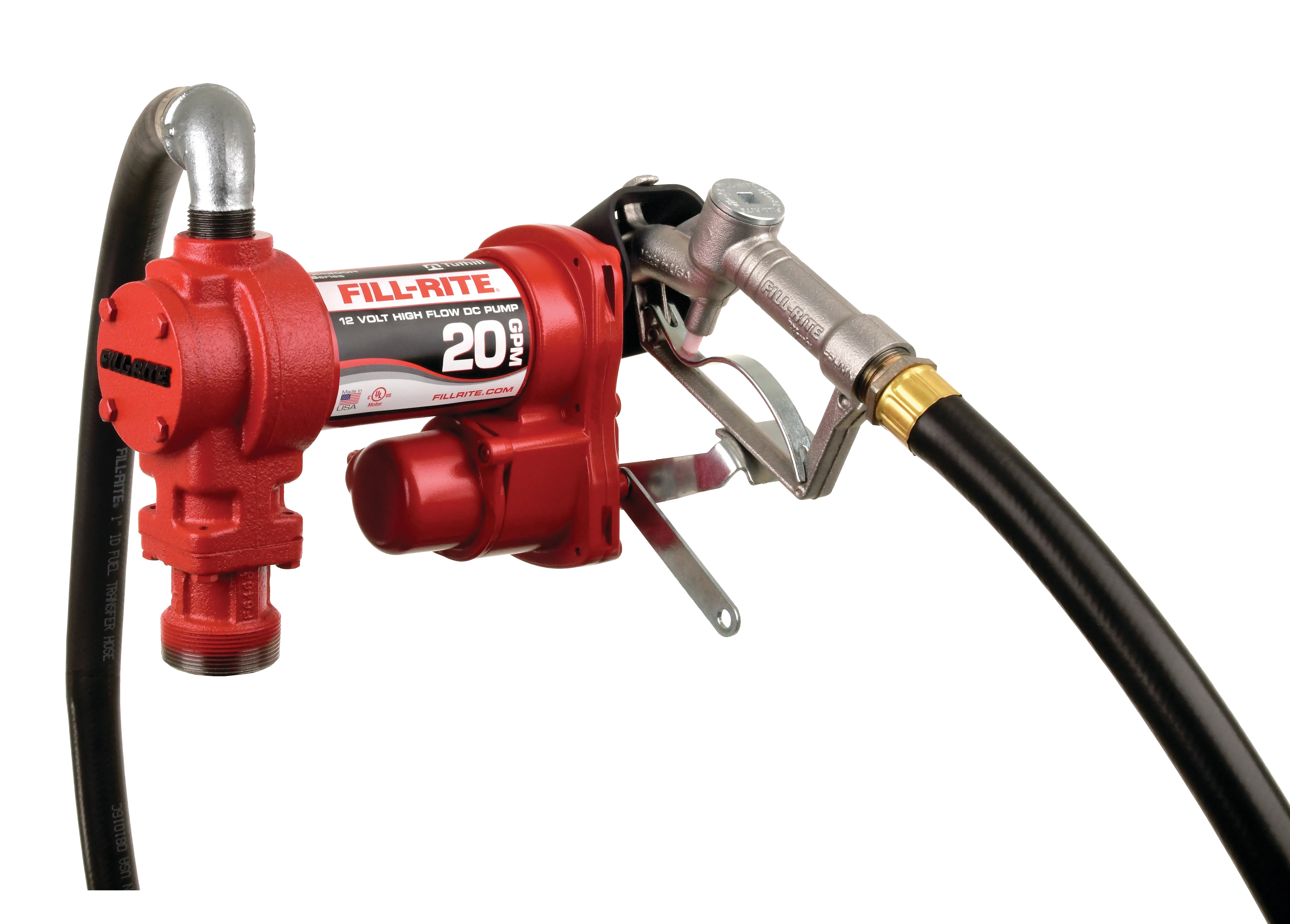 Fill-Rite® DC 20 GPM Heavy Duty Fuel Transfer Pump with Manual Nozzle